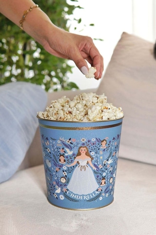 Fairytale Desenli Mısır Kovası, Popcorn Kovası, 17,5 X 17 Cm, 2,6 Lt Mavi