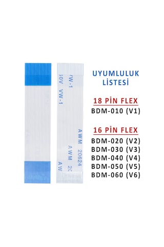 Ps5 Touchpad 16 Pin Flex Bdm 020 030 040 050 060 Dualsense V2/v3/v4/v5/v6 Uyumlu Yedek Parça Beyaz