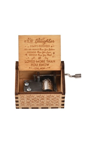 Ulzyvf Ahşap Klasik Müzik Kutusu - 'gülüşün İzinde' Melodili El Yapımı Hediye