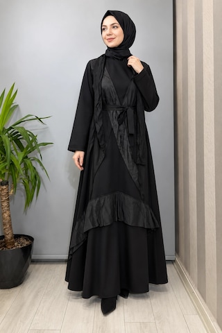 Misswhence Patchwork Elbise 40825 Siyah