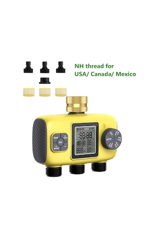 Insoma 3 Çıkışlı Otomatik Su Zamanlayıcı Bahçe Sulama Sulama Sistemi Bağımsız Nh Thread