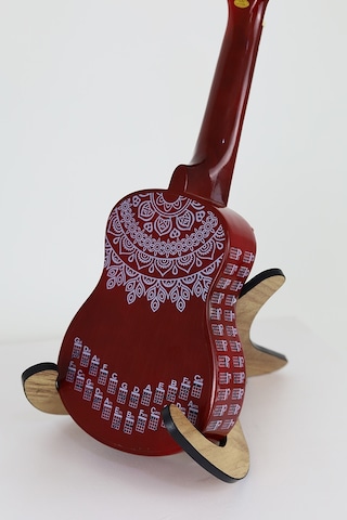 beyaz renk mandala ukulele akor cetveli tablosu stickeri etiketi
