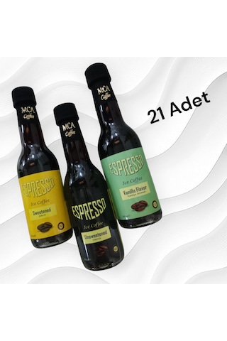 Mca Espresso Soğuk Kahve Şekersiz,şekerli,vanilya 250 Ml X 21 A