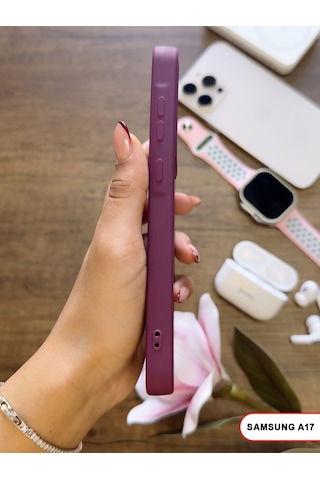 Samsung Galaxy A17 Uyumlu Kamera Korumalı Darbeye Dayanıklı Renk Atmayan Keep Silikon Kılıf Mor