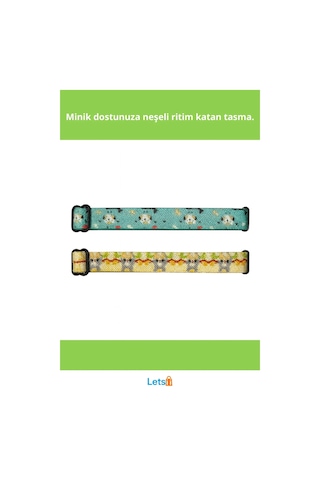 Desenli Zilli Ayarlanabilir Kedi Tasması