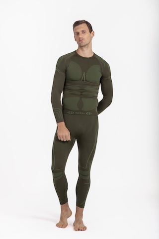 Oıl Company Unisex Hafif Kumaş Yüksek Isı Korumalı Termal İçlik Uzun Kollu Üst Haki Haki-01