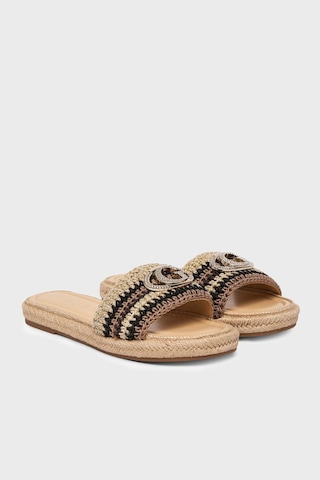 Guess Bayan Terlik Fljklı Fab03 Black Siyah Siyah