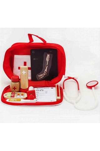 Ahşap Doktor Seti Çantalı