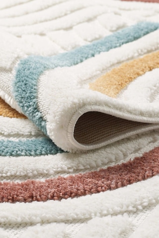 Mariesse Home Elit Bukleli Multi Renkler Yumuşak Peluş Post Shaggy Çocuk Odası Oturma Odası Salon Halısı 0906a Çok Renkli