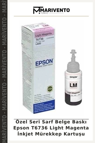 Özel Seri Sarf Belge Baskı Epson T6736 Light Magenta İnkjet Mürekkep Kartuşu
