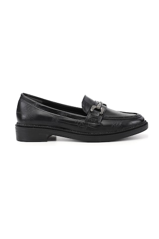 Gönderir Kadın Siyah Kroko Loafer Ayakkabı Ddza86535743