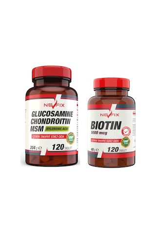 Nevfix Glucosamine Chondroitin Msm 120 Tablet Biotin 120 Tablet