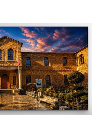 Tarihi Yozgat Lisesi Kanvas Tablo 40x80 Cm Çok Renkli