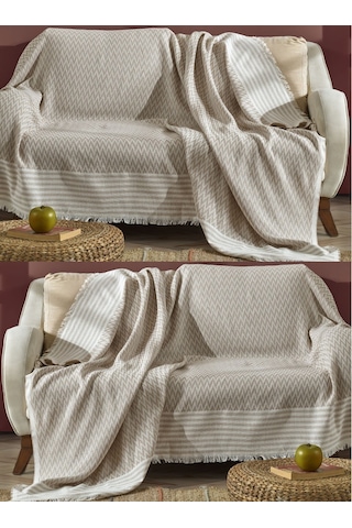 Fushia Trio Kızılcabölük Dokuma Koltuk Örtüsü 2'li Set 170 x 210