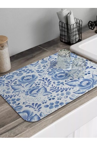 Joyarty Dikdörtgen Çatal-bıçak Kurutma Matı "seramik Gjel" 241485796 Mavi