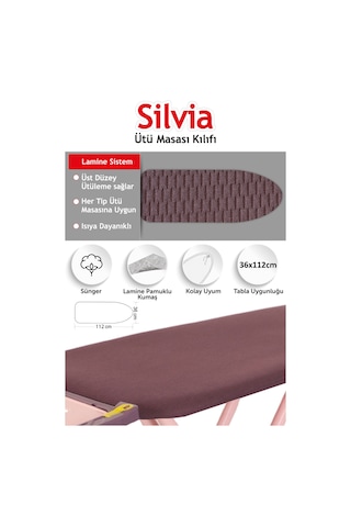 Perilla Silvia Ütü Masası Mürdüm Kılıfı