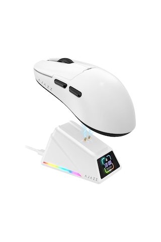 Aj159 Apex 8k Oyun Mouse, 3 Modlu Tft Ekranlı Manyetik Şarj İstasyonu,paw3950 Sensör, 56 Gram Diğer