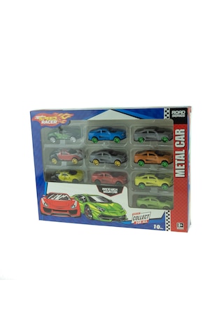 1:70 Ölçek Metal Arabalar Model 10'lu Set 7 Cm