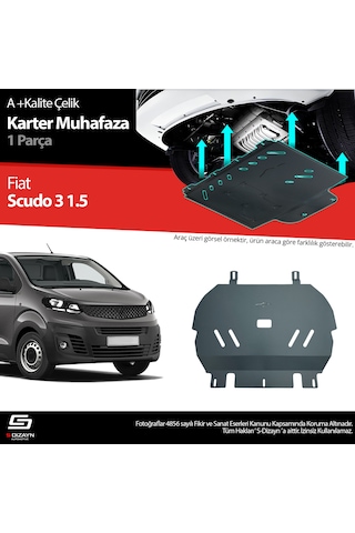 S-dizayn Fiat Scudo 1.5 Çelik Karter Muhafaza Koruma 2020 Üzeri A+ Kalite