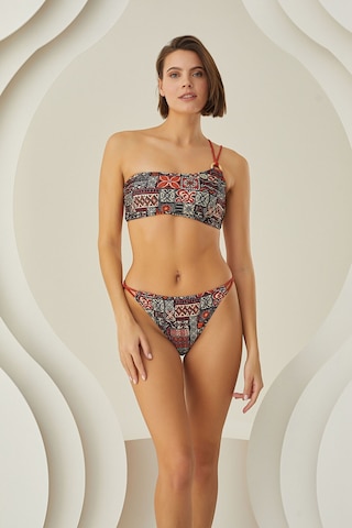 Loya Kadın Renkli Lave Tek Omuz Askılı Tek Üst Bikini