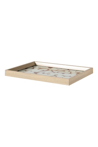 Mudo Home Soft Brown Dekoratif Tepsi 31x42 Cm Bej