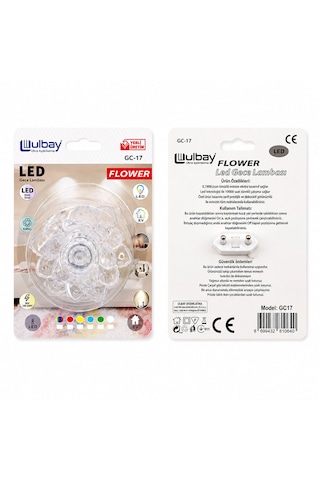 Go İthalat 10 Adet Kozalak Led Gece Lambası Gc-17 Çok Renkli