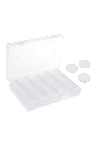 Dolıty 100x 25mm Madeni Para Kapsülleri W/sikke Toplama Temizlemek