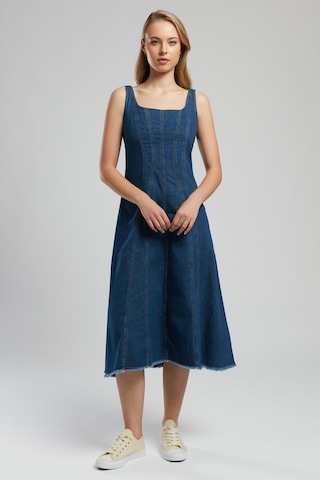 Lee Cooper Brian Kadın Jean Elbise Denim-20192 Denim