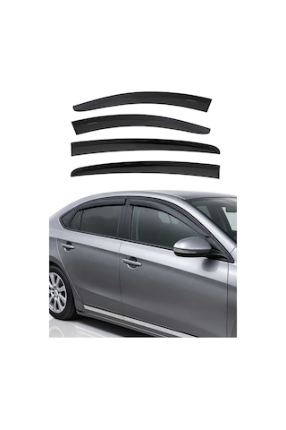 Ford Focus 5 Sedan/hb 2018-2024 Uyumlu Araca Özel Sport Style Akrilik Cam Rüzgarlığı Koyu 4 Parça