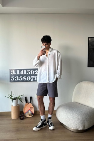 Chill Cozy Relax Fit Beyaz Gömlek-beyaz Beyaz