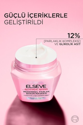Glycolic Gloss Mükemmel Parlaklık Veren Saç Bakım Maskesi 300ml 3600524246884-11197