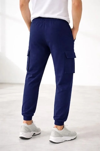 Modi Erkek Jogger Eşofman Altı Regular Fit , Kargo Cepli, Lastikli Paça, Günlük Spor Pantolon - Lacivert Açık Lacivert