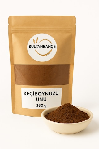 Doğal Keçiboynuzu Unu 250 Gr Katkısız - Rafine Şekersiz - Glutensiz - Vegan - Lif Kaynağı