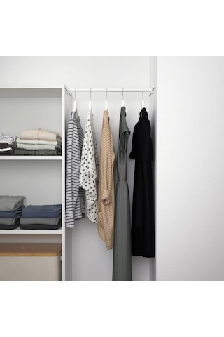 Ikea Beyaz Fonksiyonel Kapaklı Gardırop 107x42x181 Cm