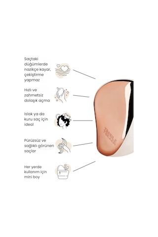 Tangle Teezer Compact Styler Rose Gold Vory Saç Fırçası