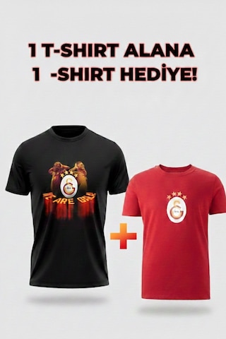 Galatasaray Lisanslı Osimhen Ve İcardi T-shirtler Kırmızı - Siyah
