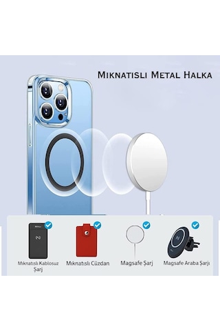 Power Metal Magsafe Halka Yüzük Ring İphone 8 Ve Üstü Model İle Uyumlu Gümüş Lvrng