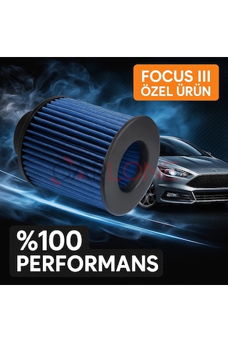 Ford Focus 3 Uyumlu Araca Özel Spor Açık Hava Filtresi Mavi Renk İthal Ürün Yüksek Performans