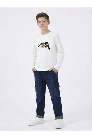 Xo Kids Erkek Çocuk 3lü Alt Üst Takım 11-14 Yaş 14213 Ekru