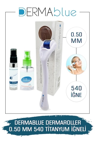 Dermablue 0.50mm Dermaroller 540 Titanyum Iğneli Orijinal Derma R
