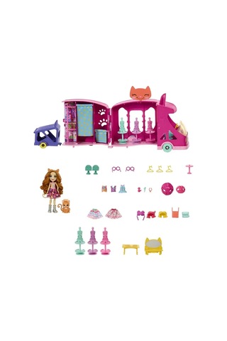 Enchantimals Kedi Temalı Moda Otobüsü HPB34