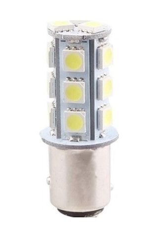 Çakar Ledli Stop Ampulü Çift-duy Fren Lambası 18 Led Şaşı Tırnak