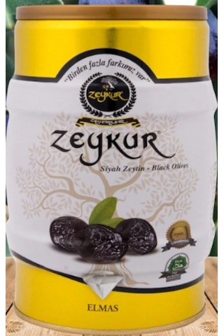 Zeykur Elmas Siyah Zeytin Teneke 1 KG