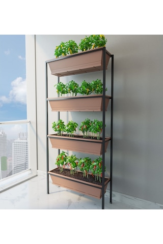 Sandra Siyah Metal Balkon Saksılık & Çiçeklik Diğer