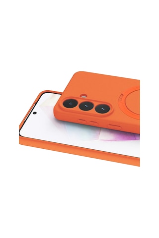 Newface Samsung Galaxy Uyumlu S26 Plus Regal Magsafe Standlı Kapak Semeglbl - 2 - Turuncu