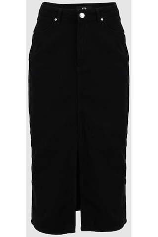 Ltb Irene Yüksek Bel Yırtmaçlı Midi Jean Etek 010096108915527_200 001