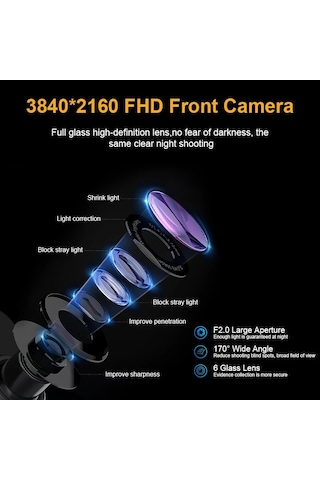 Premium Mb-5200 Wifi Ultra Hd 4k 10 İnç Ayna Kamera Wifi+gps