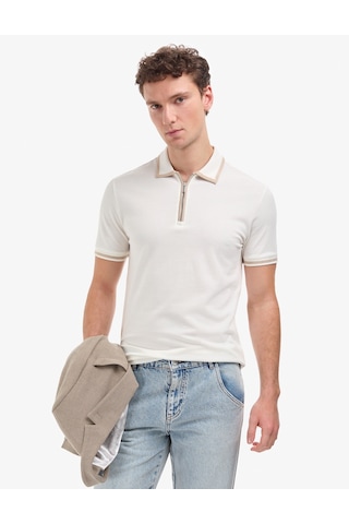 Pierre Cardin Erkek Ekru Tişört 50321201-vr019