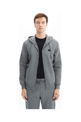 AR-MA Arma Erkek Regular Fit 3 İplik Şardonlu Tam Fermuar Kapüşonlu Cepli Sweatshirt 001