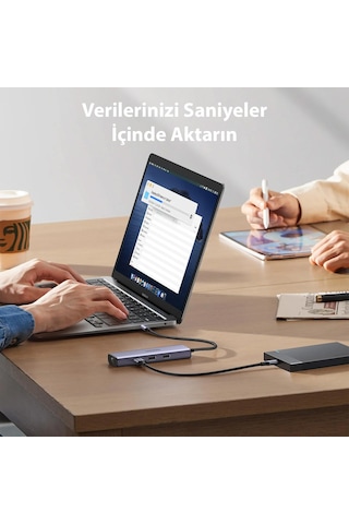 Ugreen Revedok 6-in-1 3 Usb 3.0, 4k/30hz Hdmı, 100w Pd Type-c, Rj45 Port Çoklayıcı Hub, 15598